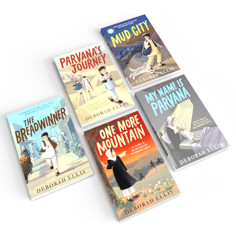 Breadwinner Series Collection 5 Books Set By Deborah Ellis (My Name is Parvana, Parvana's Journey, Mud City & The Breadwinner, One More Mountain)