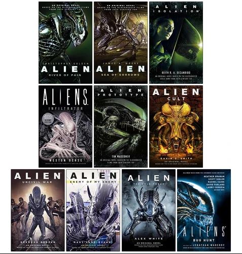 Alien Series 10 Books Collection Set by Tim Lebbon (River of Pain, Sea of Sorrows, Isolation, Infiltrator, Prototype, Cult, Uncivil War, Enemy of My Enemy, The Cold Forge, Bug Hunt)