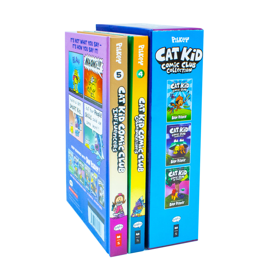 Cat Kid Comic Club Series Collection 5 Books Set By Dav Pilkey (Cat Kid Comic Club, Perspectives, On Purpose, Collaborations & Influencers)