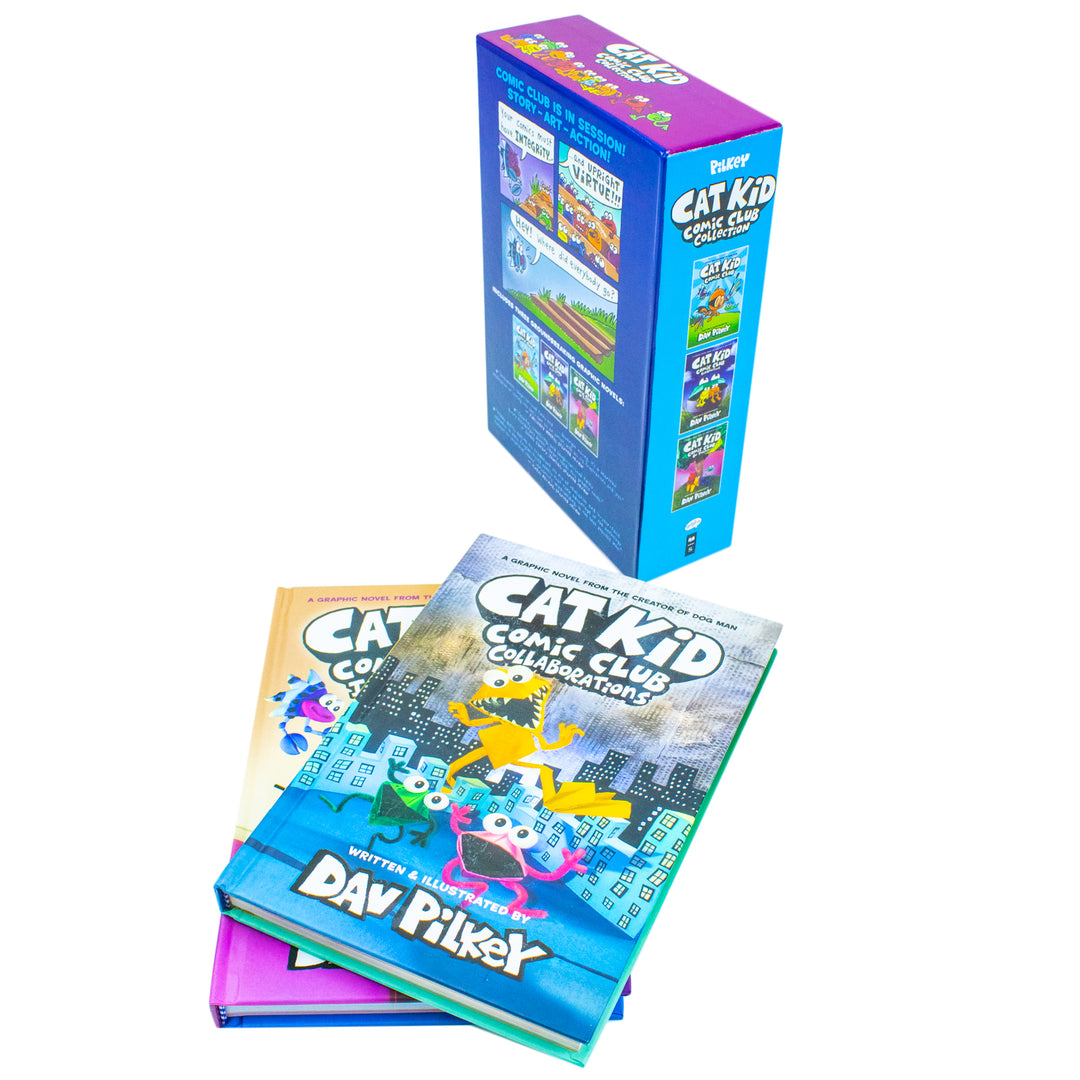 Cat Kid Comic Club Series Collection 5 Books Set By Dav Pilkey (Cat Kid Comic Club, Perspectives, On Purpose, Collaborations & Influencers)