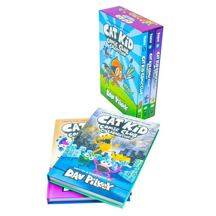 Cat Kid Comic Club Series Collection 5 Books Set By Dav Pilkey (Cat Kid Comic Club, Perspectives, On Purpose, Collaborations & Influencers)