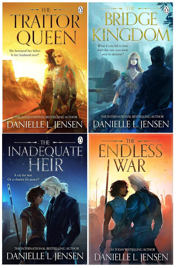 Danielle Jensen The Bridge Kingdom Series Collection 4 Books Set (The Bridge Kingdom, The Traitor Queen, The Inadequate Heir & The Endless War)