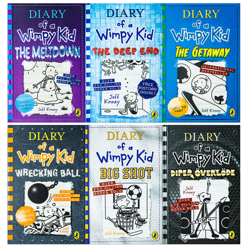 Diary　(Book　12-17)　of　a　Collection　Wimpy　Lowplex　Kid　Books　Set　–