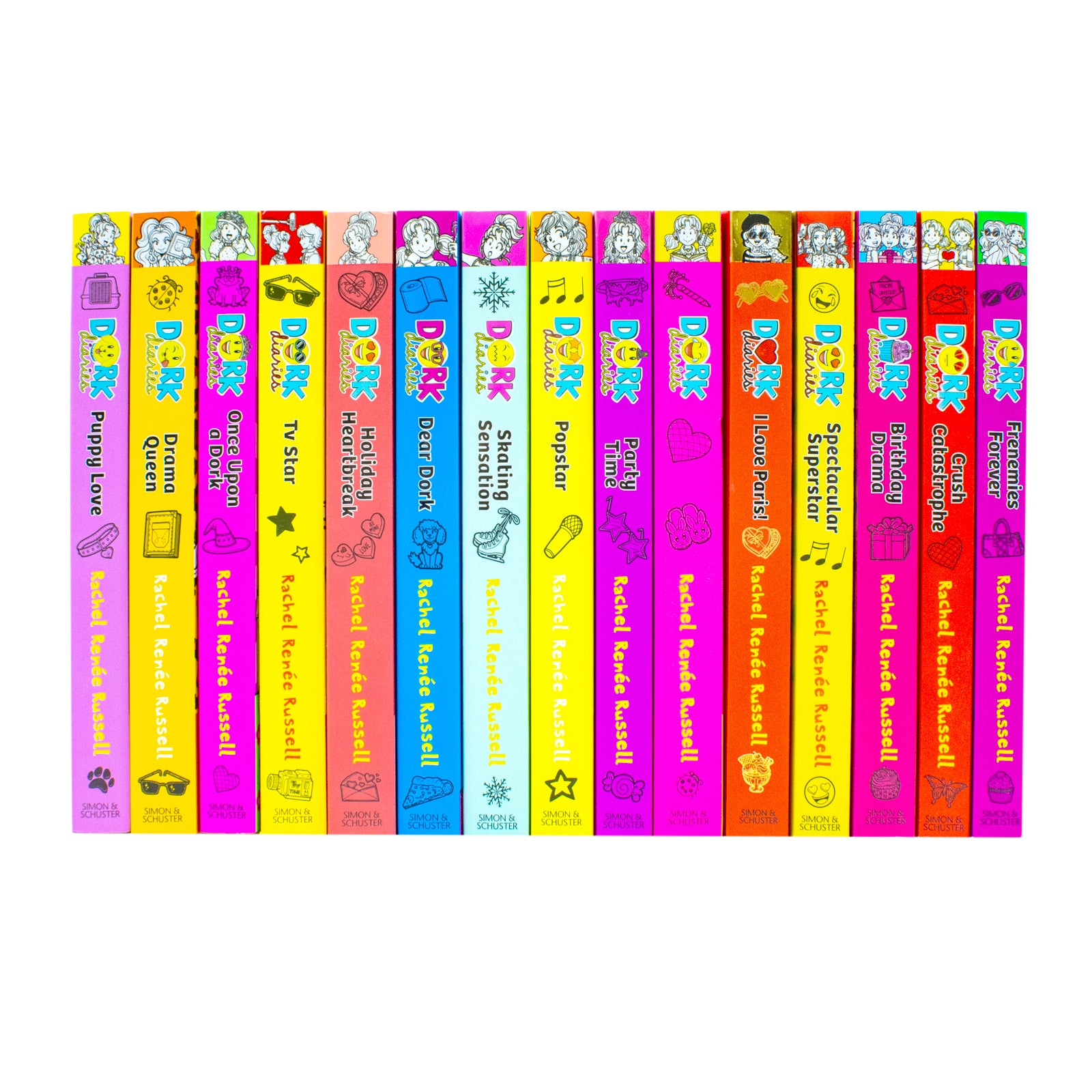 Dork Diaries 15 Book Set Collection Volume 1-15 By Rachel Renee