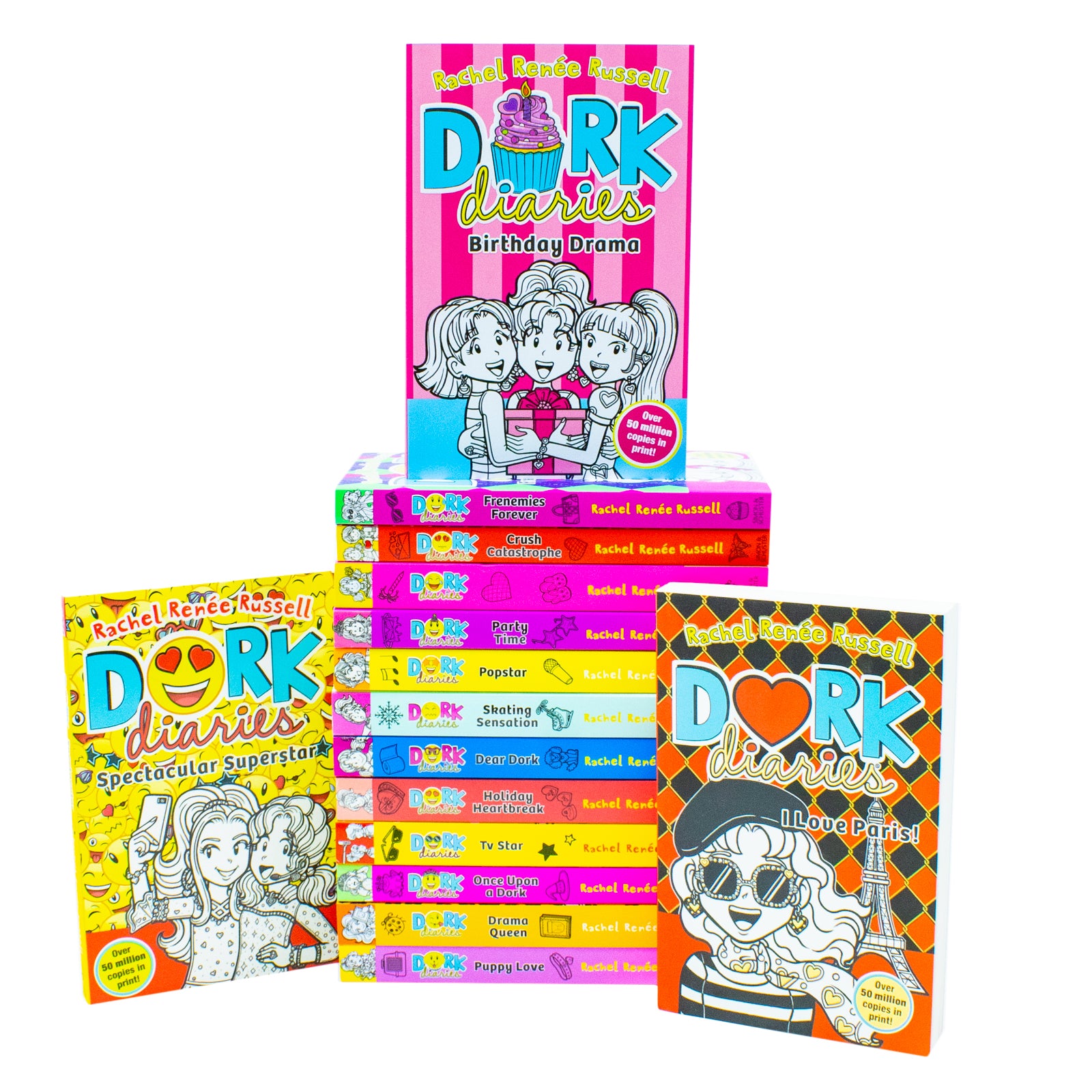 Dork Diaries 15 Book Set Collection Volume 1-15 By Rachel Renee