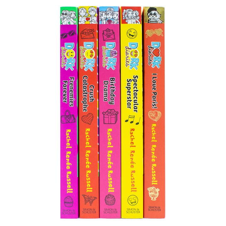 Dork Diaries 5-Book Collection (Volumes 11-15) by Rachel Renee Russell | Humorous & Imaginative Kids' Series – Friendship, School Life & Fun Stories