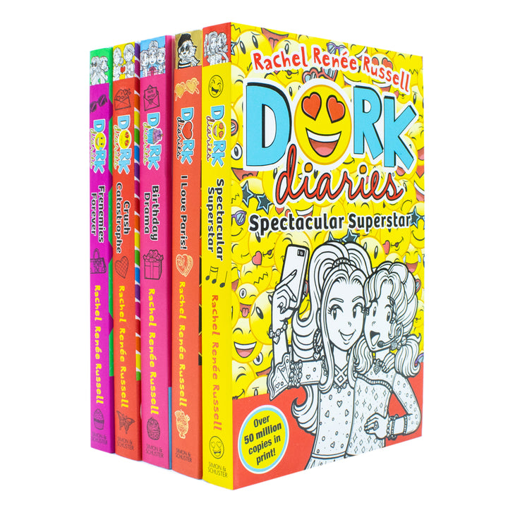 Dork Diaries 5-Book Collection (Volumes 11-15) by Rachel Renee Russell | Humorous & Imaginative Kids' Series – Friendship, School Life & Fun Stories