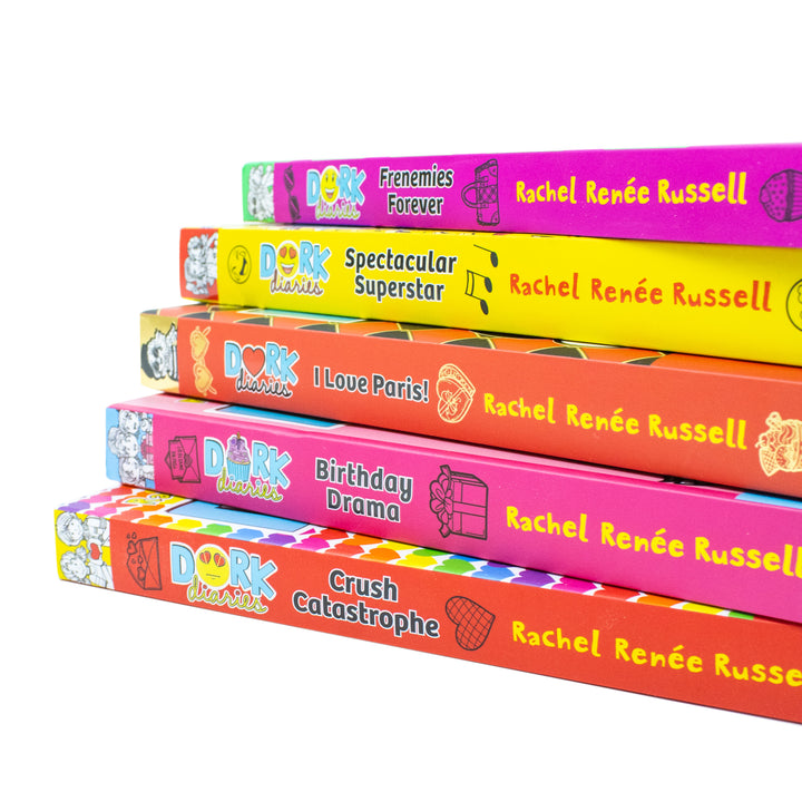 Dork Diaries 5-Book Collection (Volumes 11-15) by Rachel Renee Russell | Humorous & Imaginative Kids' Series – Friendship, School Life & Fun Stories