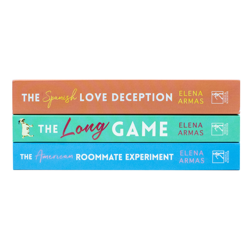Elena Armas 3 Book Set | Romance Fiction Collection: Spanish Love Deception, American Roommate Experiment, Long Game | Love, Friendship, Emotions