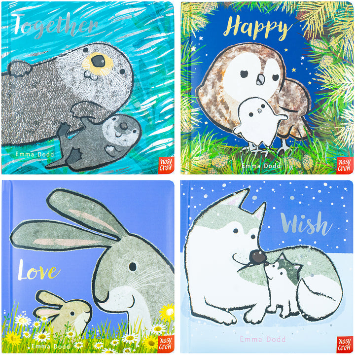 Emma Dodd Animal Series 4-Book Collection Set | Heartwarming Children's Picture Books – Love, Wish, Happy & Together | Family, Storytime & Learning