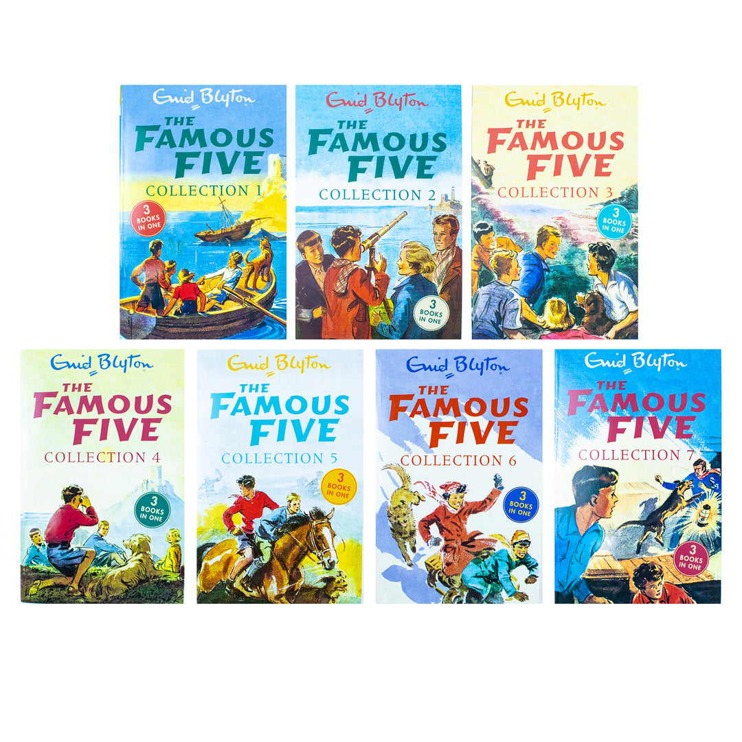 Enid Blyton Famous Five Collection 1-7 Books Set – 21 Classic Adventure Stories | Iconic Children's Book Series in 3-in-1 Editions