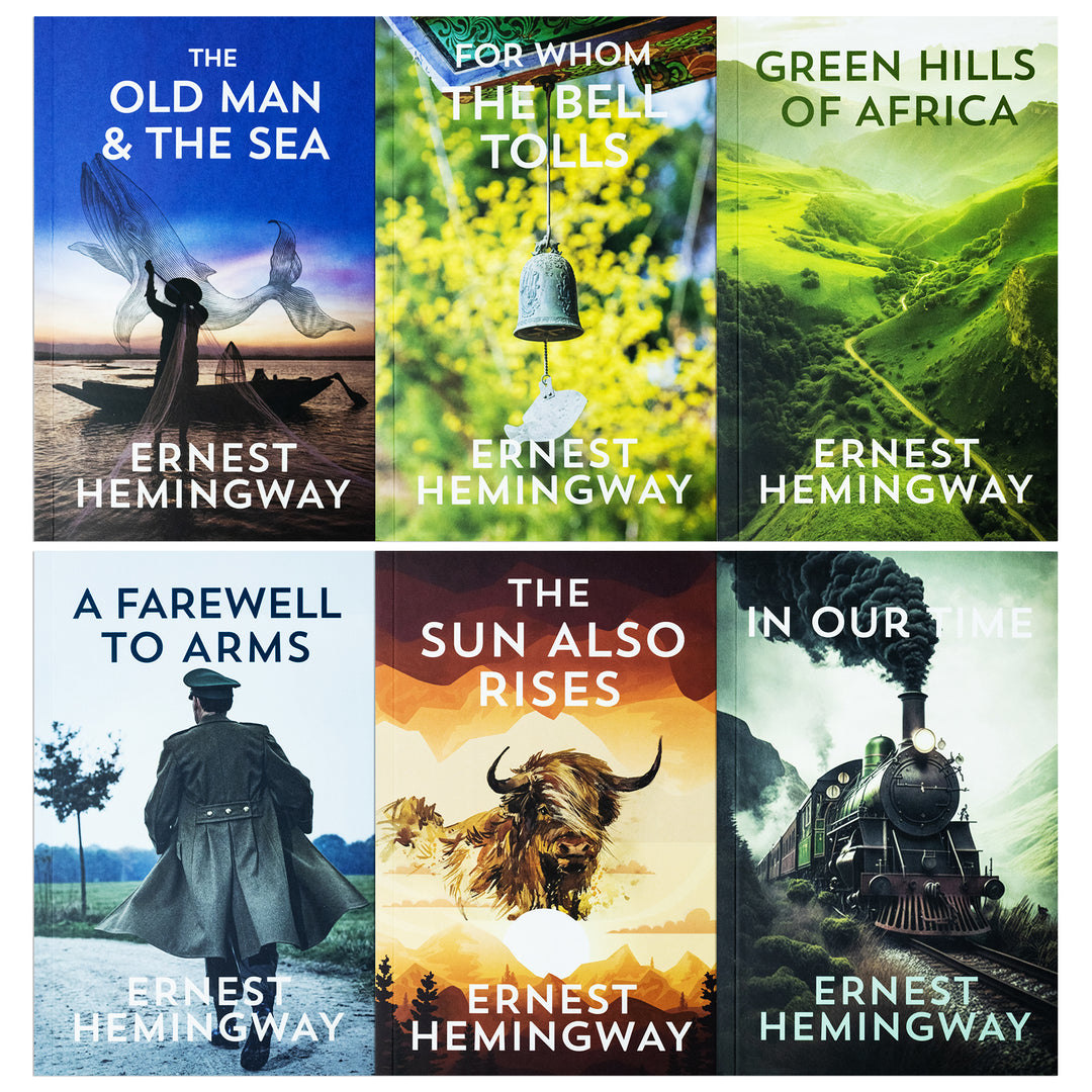 Ernest Hemingway Collection 6 Books Set: For Whom The Bell Tolls, The Old Man and the Sea, A Farewell to Arms & More – Timeless Classics of Literature