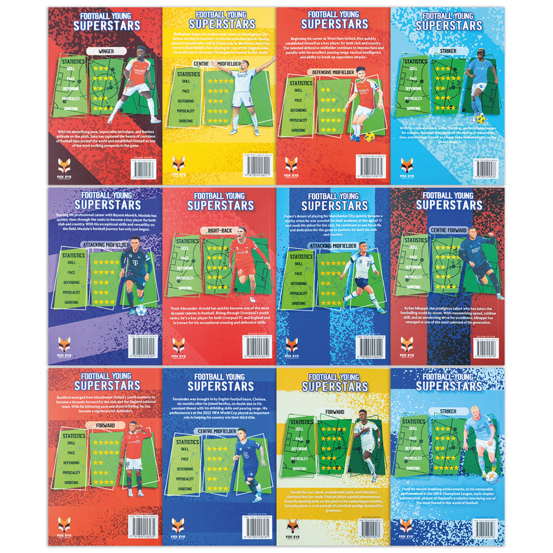 Football Young Superstars 12-Book Box Set | Inspiring Children's Sports Books on Jude Bellingham, Rashford, Mbappe, Haaland & More – Ages 12+