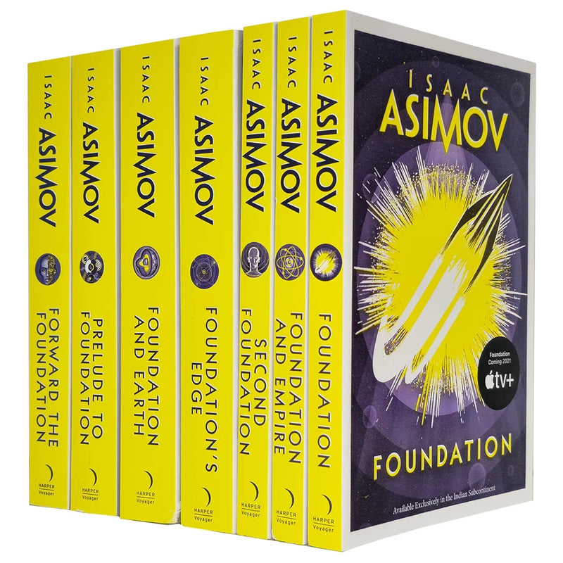 The Foundation Series 7 Books Collection (Foundation, Foundation and Empire, Second Foundation, Foundation's Edge, Foundation and Earth, Prelude to Foundation & Forward the Foundation)