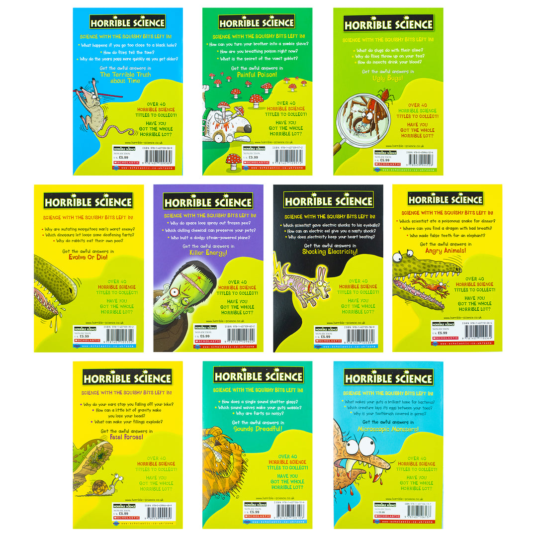 Horrible Science 10-Book Collection by Nick Arnold | Fun & Educational STEM Books for Kids – Science Facts, Experiments & Laugh-Out-Loud Learning