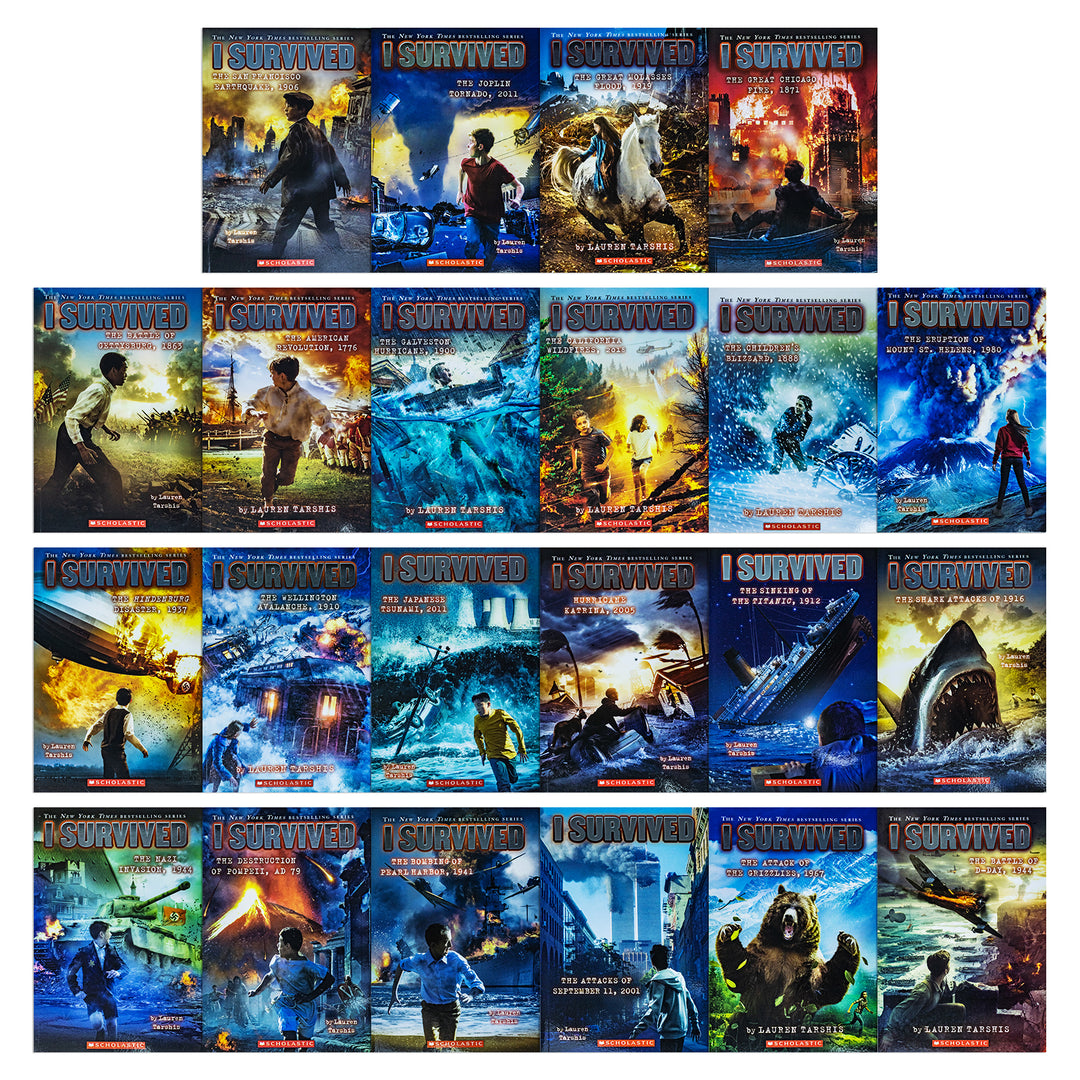 I Survived Series by Lauren Tarshis – 22-Book Collection Set | Thrilling Children's Adventure, Historical Fiction & Survival Stories for Young Readers