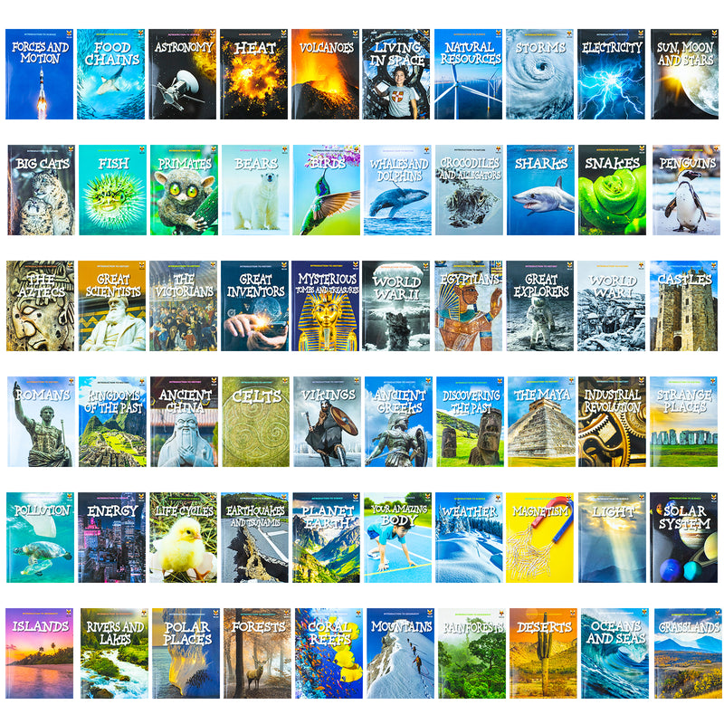 Introduction to History, Science, Geography, Nature for Beginners 60 Books Set Bundle