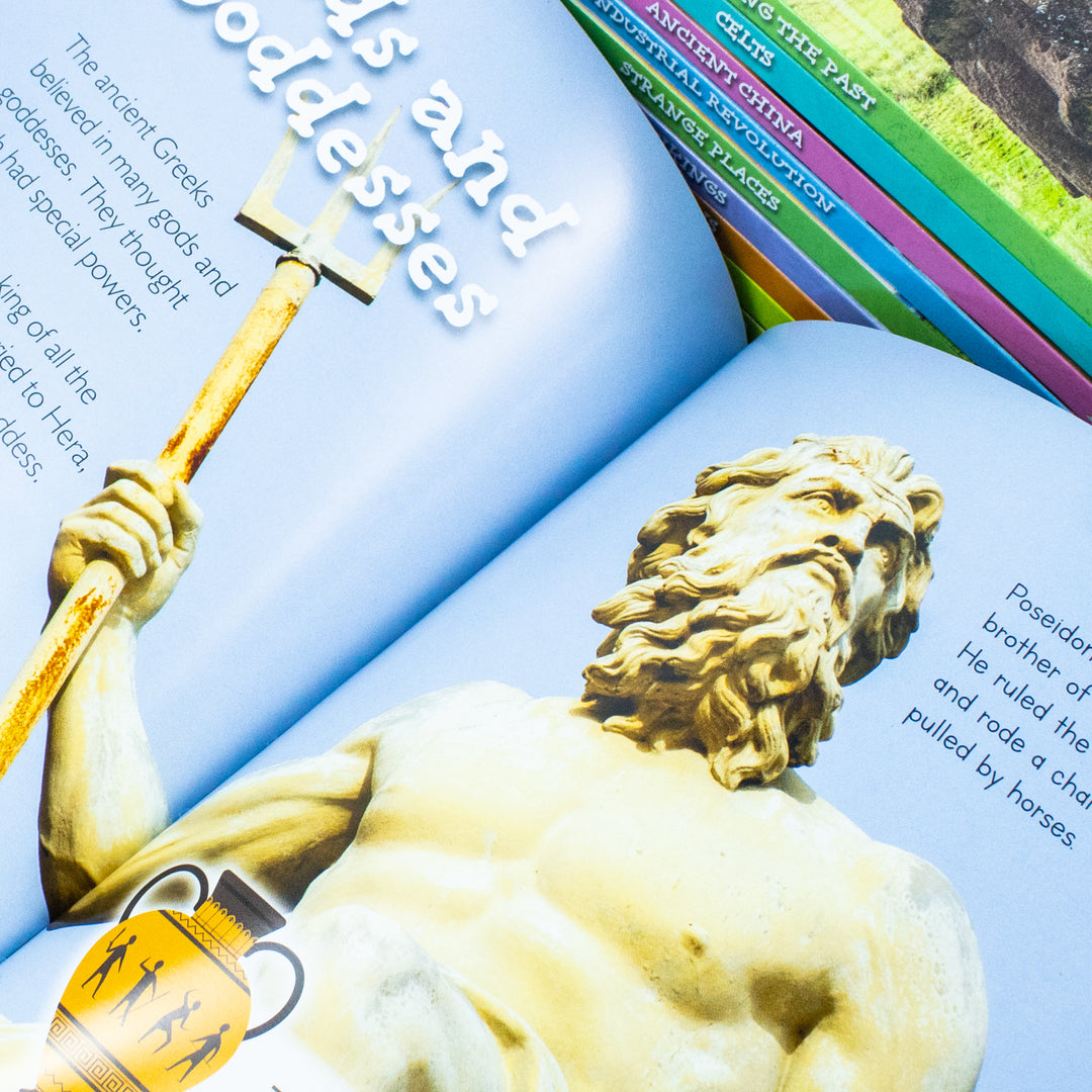 Children Introduction To History For Beginners (Series 1) 10 Hardback Book Collection Set: (Ancient China, Celts, Discovering The Past, Ancient Greeks, Industrial Revolution, The Maya, Romans)