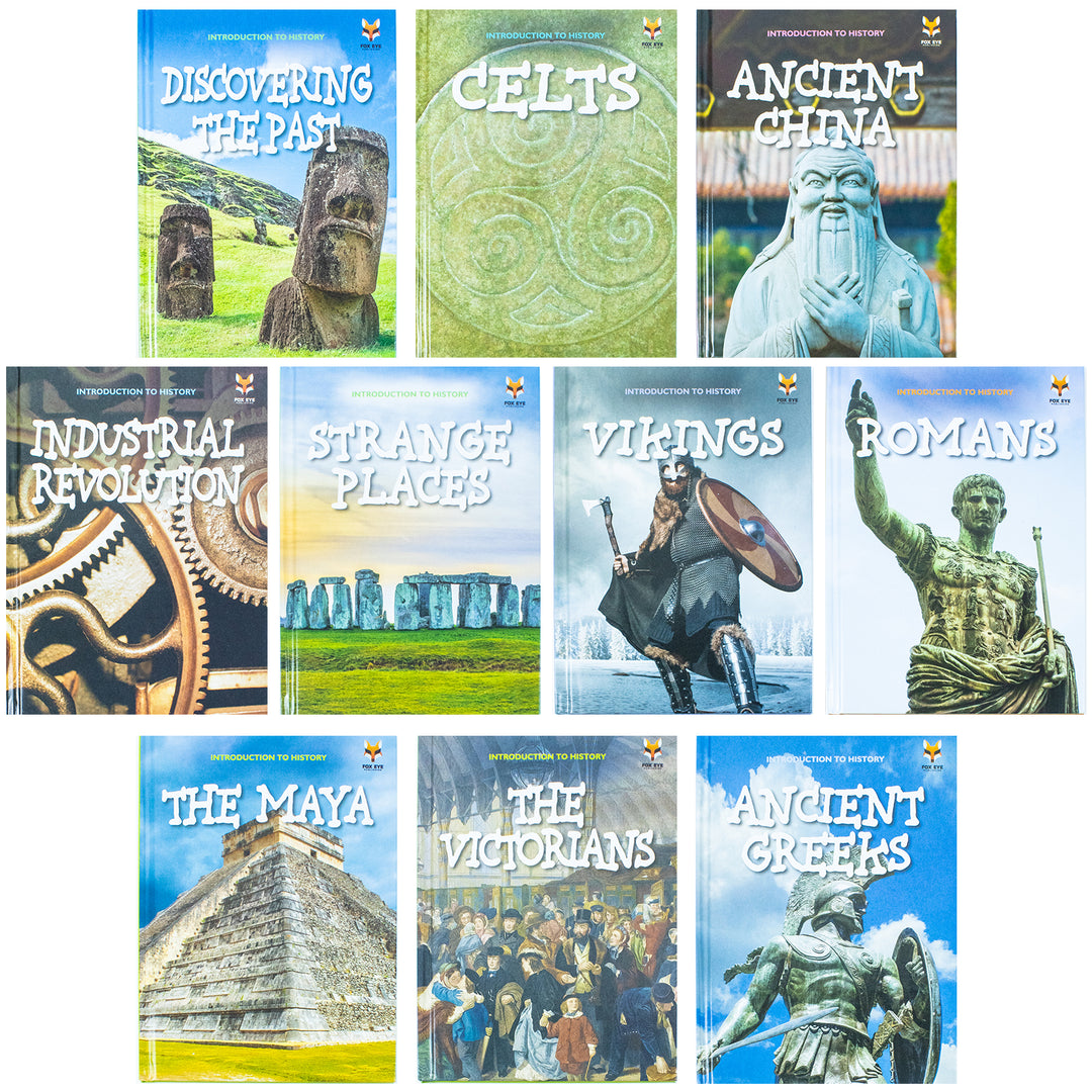 Children Introduction To History For Beginners (Series 1) 10 Hardback Book Collection Set: (Ancient China, Celts, Discovering The Past, Ancient Greeks, Industrial Revolution, The Maya, Romans)