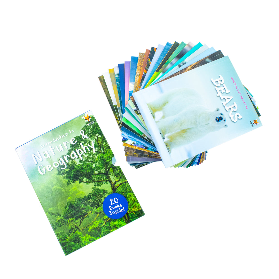 Children's Introduction to Nature & Geography 20-Books Box Set – Explore Wildlife, Ecosystems & Landscapes | Bears, Big Cats, Coral Reefs, Deserts & More