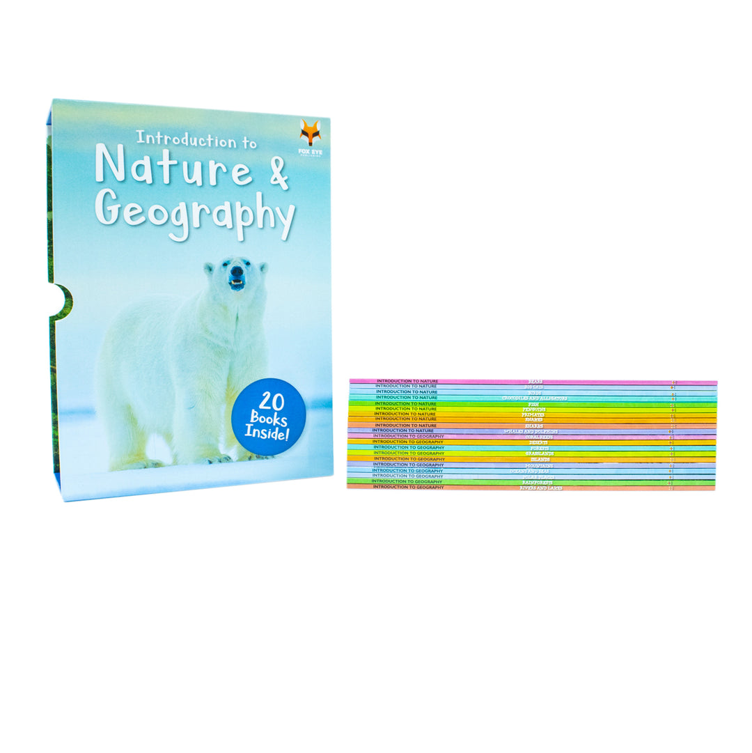 Children's Introduction to Nature & Geography 20-Books Box Set – Explore Wildlife, Ecosystems & Landscapes | Bears, Big Cats, Coral Reefs, Deserts & More