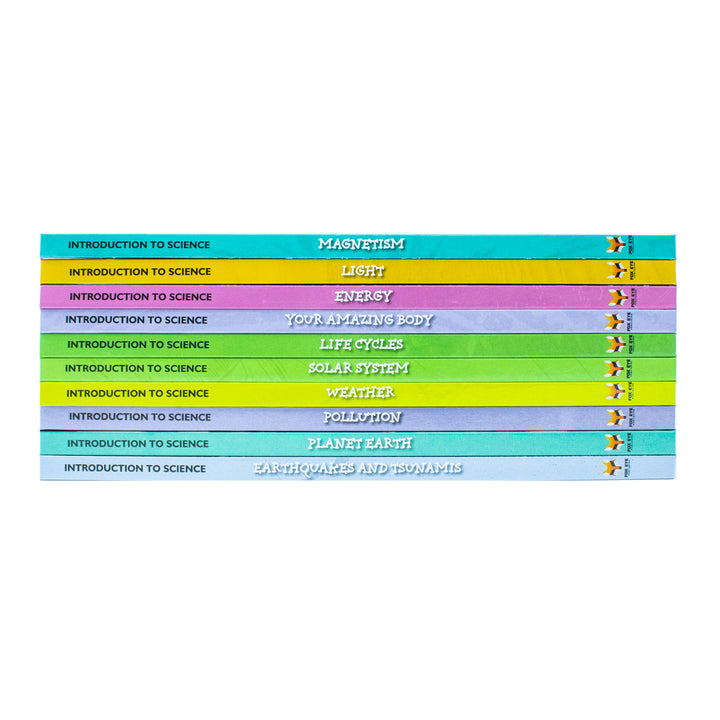 Children Introduction To Science For Beginners (Series 2) 10 Hardback Book Collection Set: (Energy, Life Cycles, Light, Magnetism, Pollution, Planet ... Solar System, Weather, Your Amazing Body)