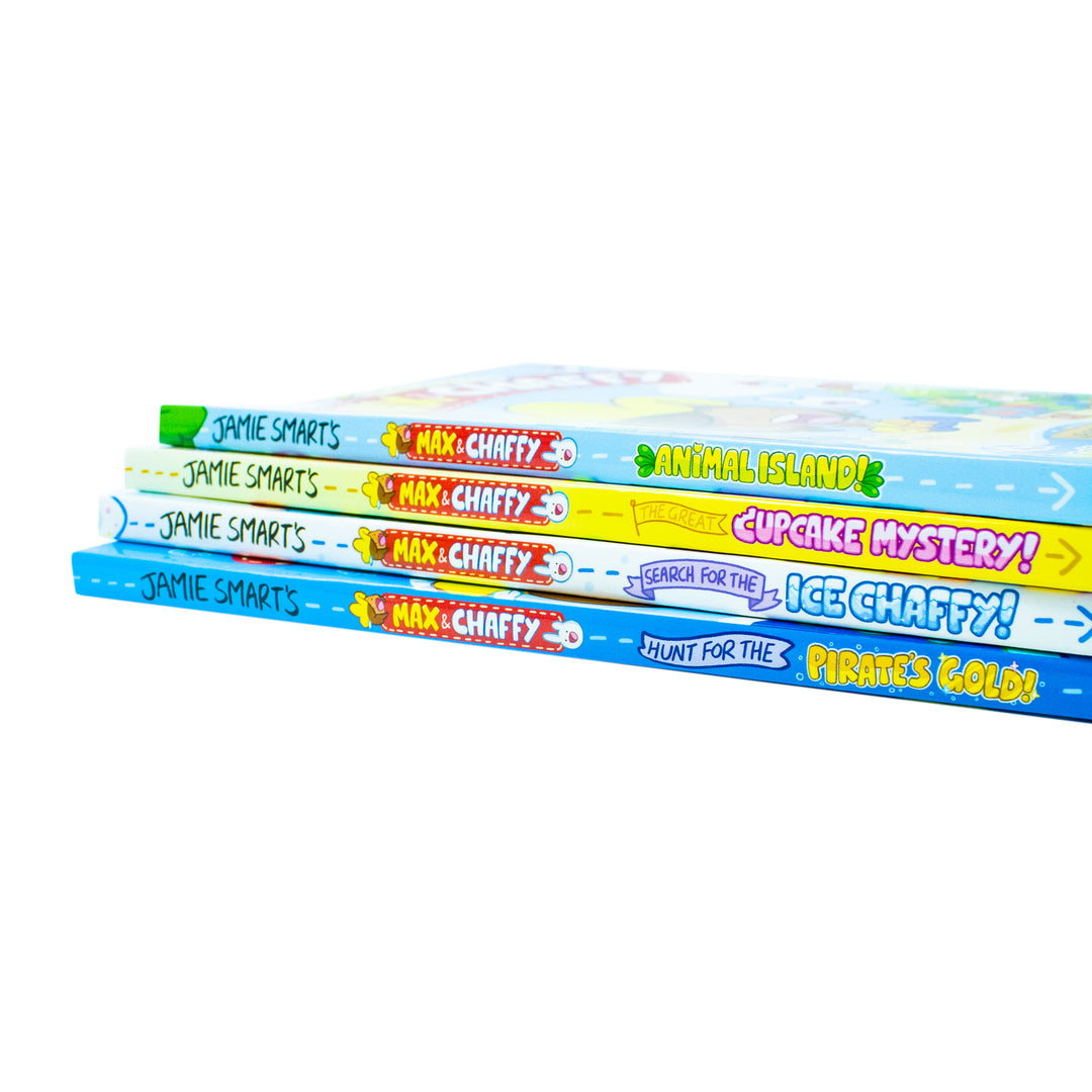 Max and Chaffy Series 4-Book Collection by Jamie Smart | Fun Children's Adventure & Mystery Books | Pirates, Cupcakes, Animal Island | For Kids 7+
