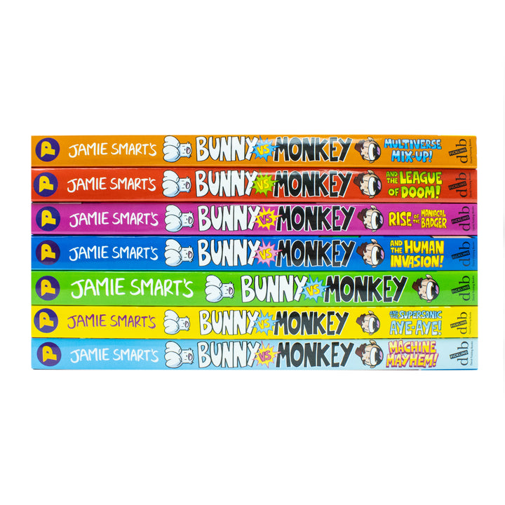 Bunny vs Monkey 7-Book Collection Set by Jamie Smart – Funny Adventure & Laugh-Out-Loud Illustrated Children’s Stories for Ages 6+