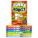 Bunny vs Monkey 7 Books Collection Set By Jamie Smart (Bunny vs Monkey, Supersonic Aye-aye, The Human Invasion, Rise of the Maniacal Badger, the League of Doom!, Multiverse Mix-up & Machine Mayhem)