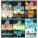 Jo Nesbo 6 Books Collection Set (The Bat, Headhunters, Cockroaches, The Devil's Star, Phantom, Midnight Sun)