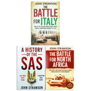 John Strawson Collection 3 Books Set (The Battle for Italy, The Battle for North Africa & The History of the SAS)
