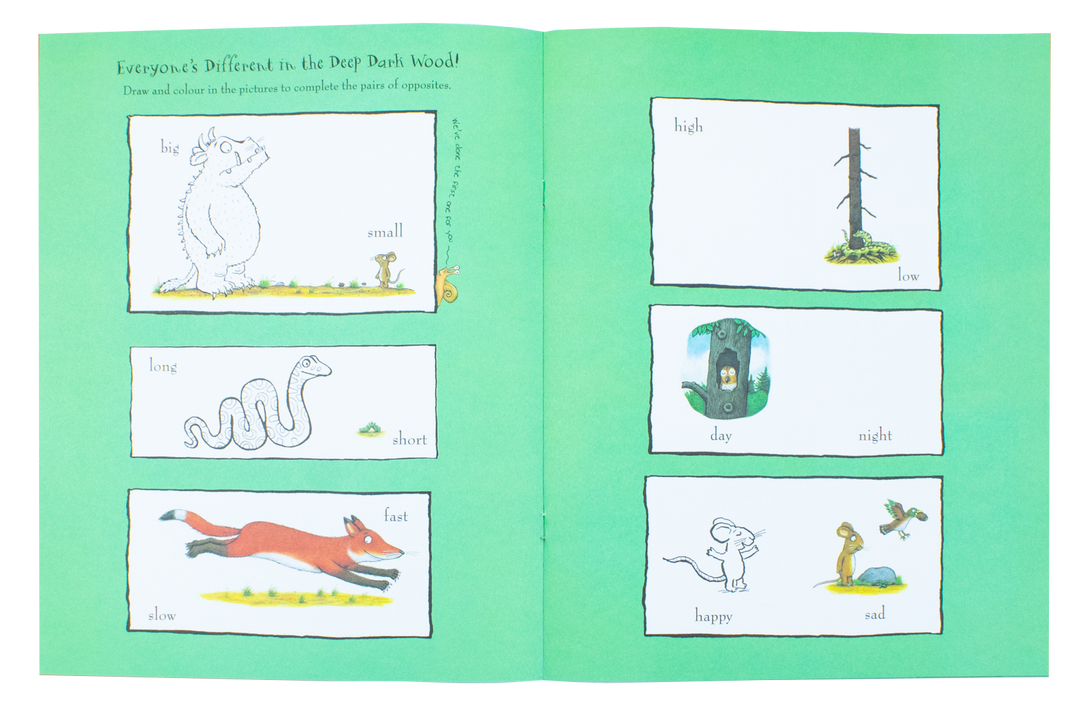 Julia Donaldson Picture & Activity 4-Book Collection– The Gruffalo Activity & Puzzle Book,Room on the Broom Coloring, Fun & Educational Kids’ Learning