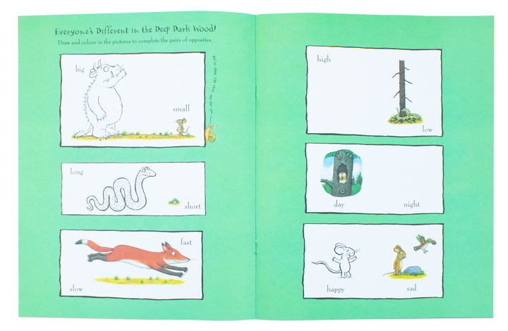 Julia Donaldson Picture & Activity 4-Book Collection– The Gruffalo Activity & Puzzle Book,Room on the Broom Coloring, Fun & Educational Kids’ Learning