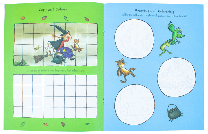 Julia Donaldson Picture & Activity 4-Book Collection– The Gruffalo Activity & Puzzle Book,Room on the Broom Coloring, Fun & Educational Kids’ Learning