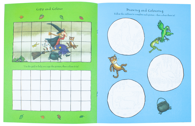 Julia Donaldson Picture & Activity 4-Book Collection– The Gruffalo Activity & Puzzle Book,Room on the Broom Coloring, Fun & Educational Kids’ Learning