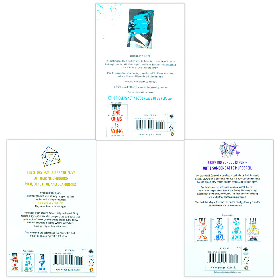 Karen McManus 3 Book Collection Set – The Cousins, You Be The Death of Me, Two Can Keep a Secret | Mystery, Thriller, Suspense, Young Adult Fiction