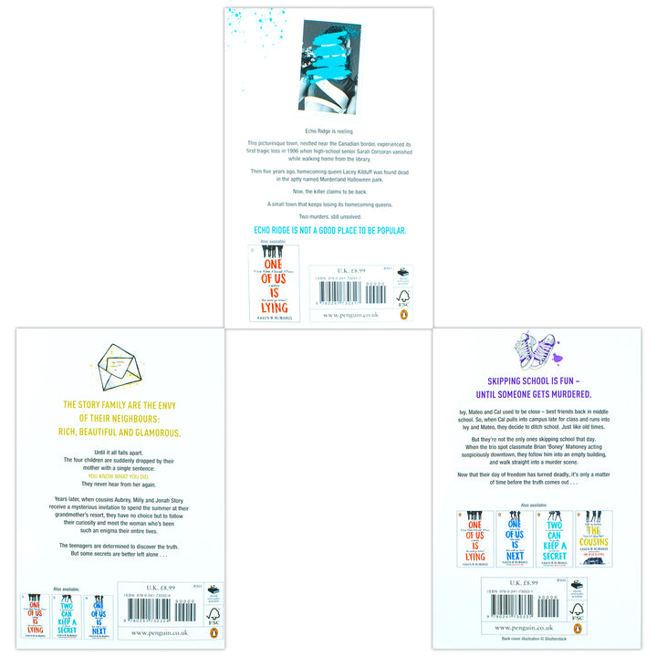 Karen McManus 3 Book Collection Set – The Cousins, You Be The Death of Me, Two Can Keep a Secret | Mystery, Thriller, Suspense, Young Adult Fiction