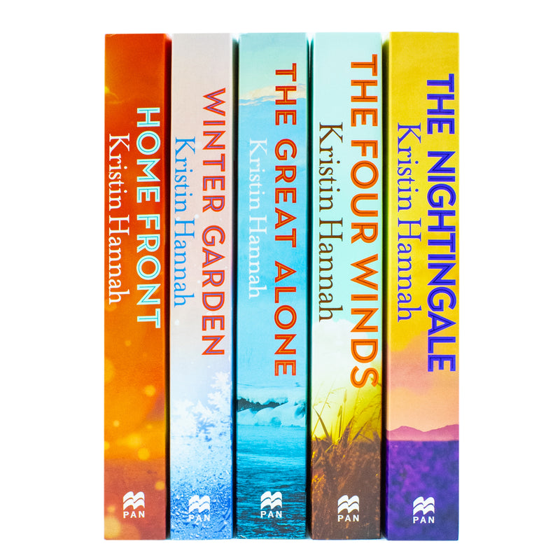 Kristin Hannah Collection 5 Books Set (The Nightingale, The Four Winds, The Great Alone, Winter Garden, Home Front)