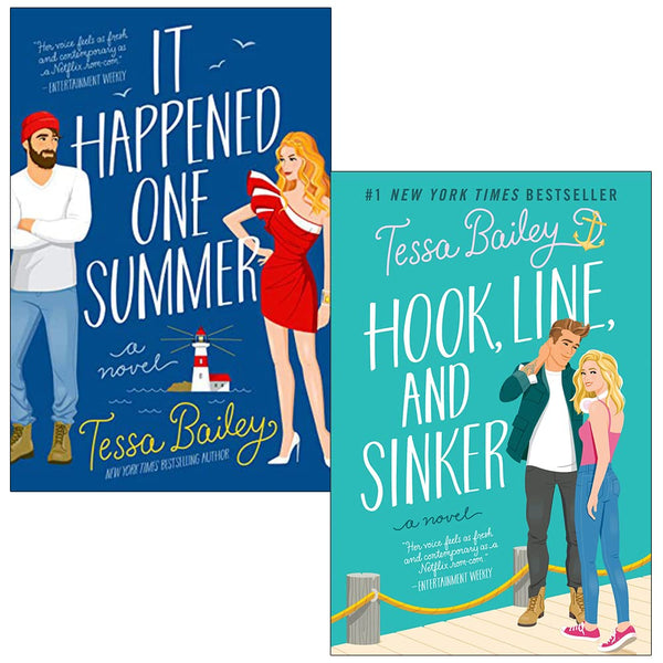 It Happened One Summer Series 2 Books Collection Set By Tessa Bailey (It Happened One Summer, Hook Line and Sinker)