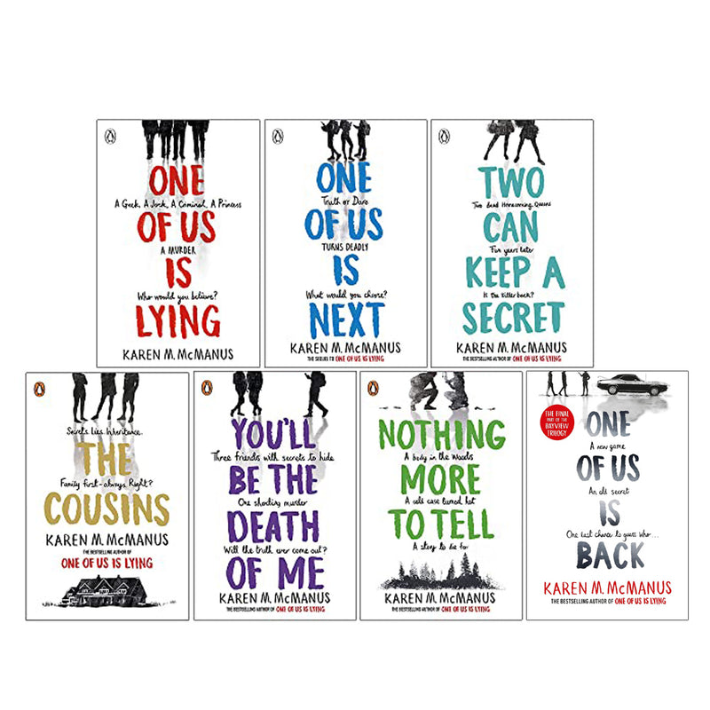 Karen M McManus Collection 7 Books Set (You'll Be the Death of Me, The Cousins, Two can keep a secret, One Of Us Is Lying, One Of Us Is Next, Nothing More to Tell, One of us is Back)