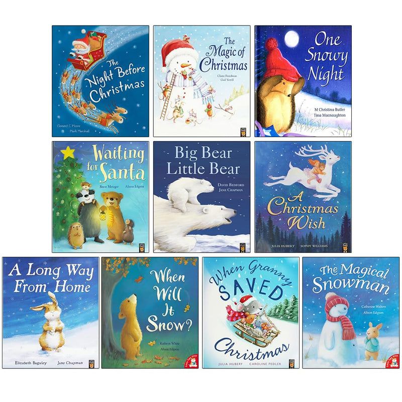Children Christmas Storybook Collection 10 Books Set(The Night Before Christmas, The Magic Of Christmas, One Snowy Night, Waiting For Santa, Big Bear Little Bear, A Christmas Wish & More)