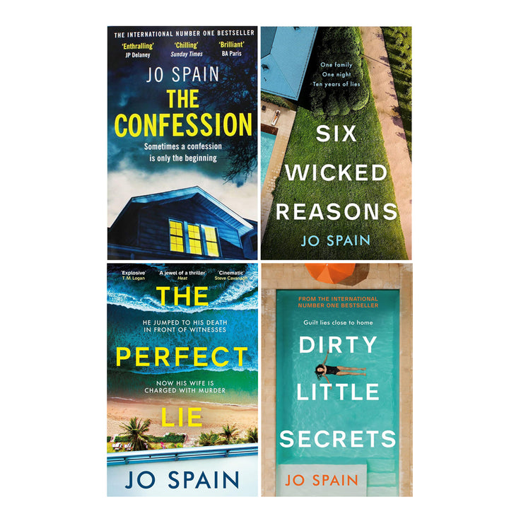 Jo Spain Series Collection 4-Book Set | Gripping Mystery & Thriller Fiction: Confession, Six Wicked Reasons, Perfect Lie & Dirty Little Secrets