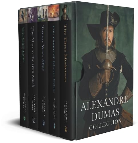 Alexandre Dumas 5 Books Collection Box Set( Ten Years Later, The Man in the Iron Mask, Twenty Years After, The Three Musketeers & The Count of Monte Cristo)