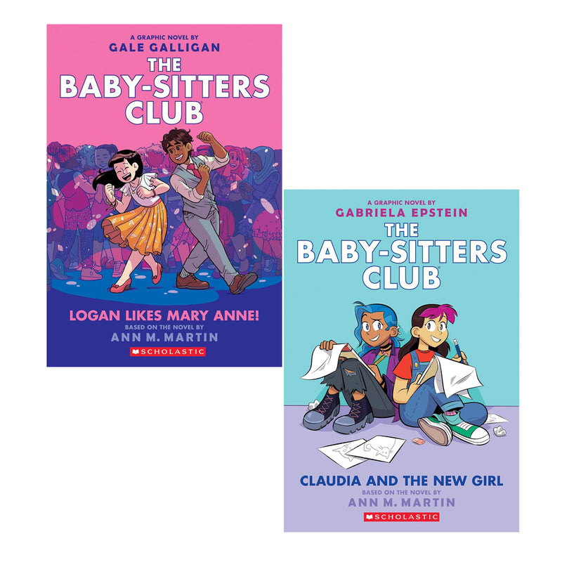 The Baby-Sitters Club 2 Books Set By Ann M Martin ( Logan Likes Mary Anne & Claudia and the New Girl) NETFLIX SERIES