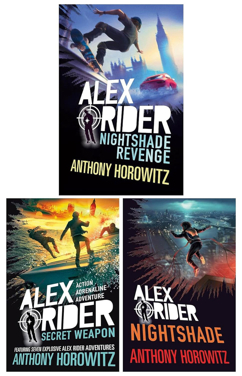 Alex Rider Series 3 Books Collection Set (Secret Weapon, Nightshade & Nightshade Revenge [Hardback])
