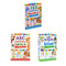 ABC, 123 Let's learn & Let's Get Ready for School 12 Books Set Collection inc Wipe Clean Pages and Pen