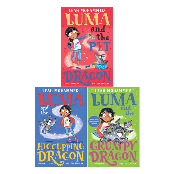 Luma and the Pet Dragon Series 3 Books Collection Set By Leah Mohammed (Luma and the Pet Dragon, Luma and the Hiccupping Dragon & Luma and the Grumpy Dragon)