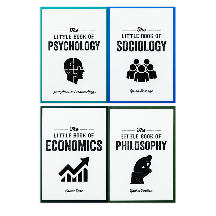 The Little Book of Philosophy, Sociology, Economics & Psychology| 4 Book Collection Set |Non-Fiction, Education, Learning, Insight & Critical Thinking