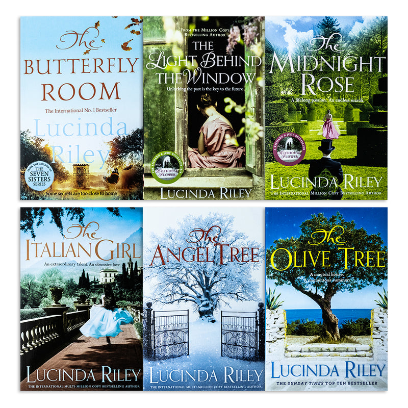 Lucinda Riley 6 Paperback Book Collection Box Set | The Butterfly Room, Midnight Rose, Angel Tree & More – Bestselling Historical Fiction Novels