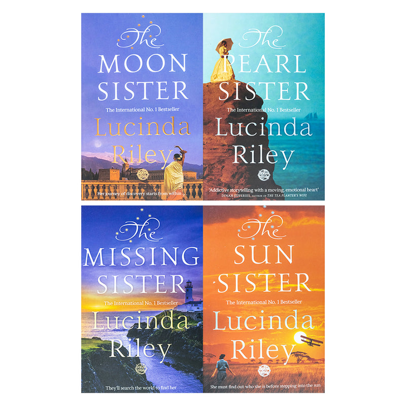 Lucinda Riley The Seven Sisters Series 4 books collection Set (The Moon Sister,The Sun Sister,The Pearl Sister,Missing Sister)